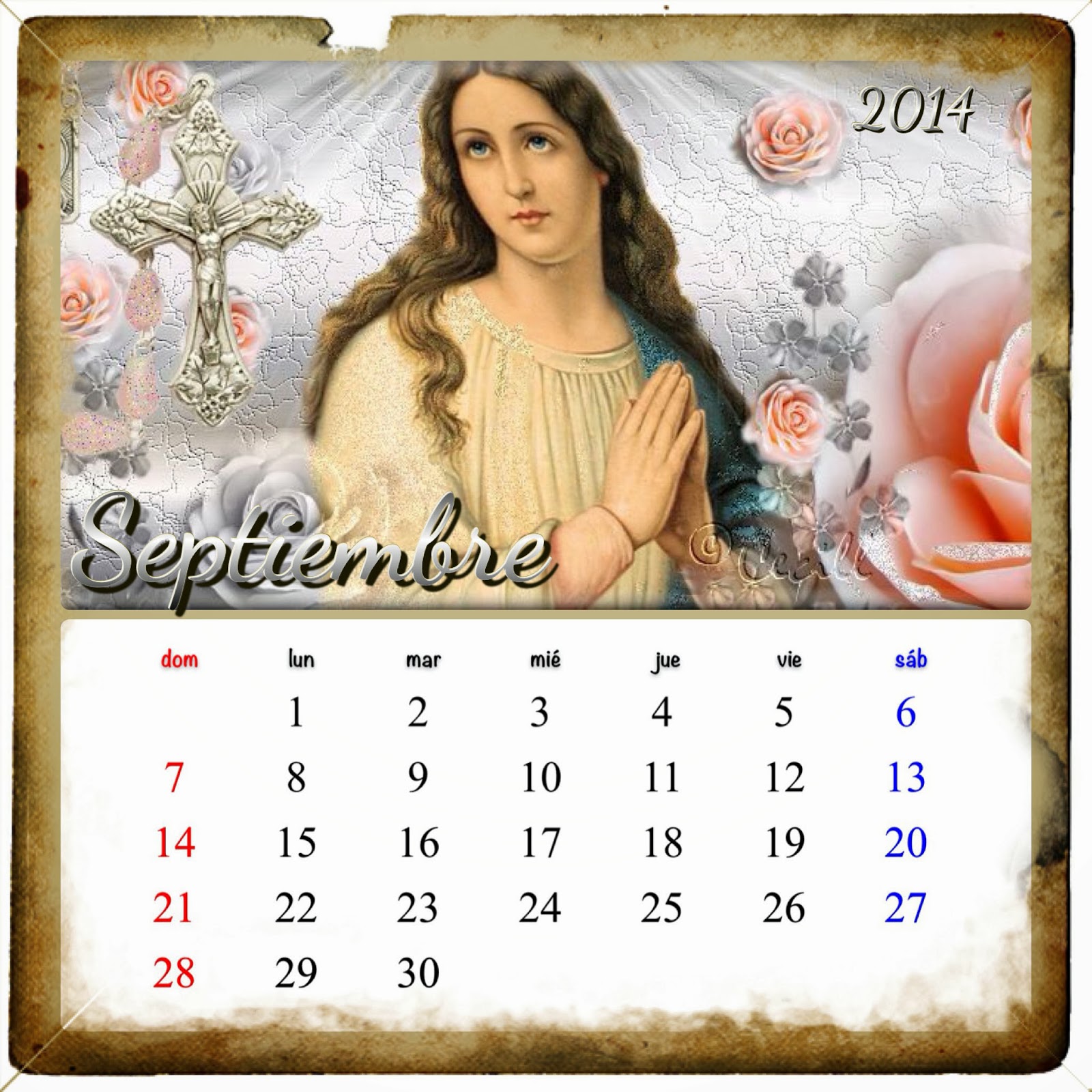 Calendario Santa María para imprimir: Planifica tu año con estilo