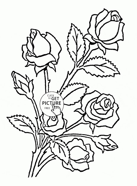 Best Bouquet Of Roses Coloring Pages Free - Free Coloring Book Images