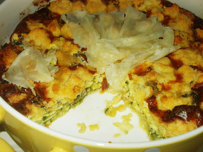 crumble vegetariano di zucchine e raspsdura