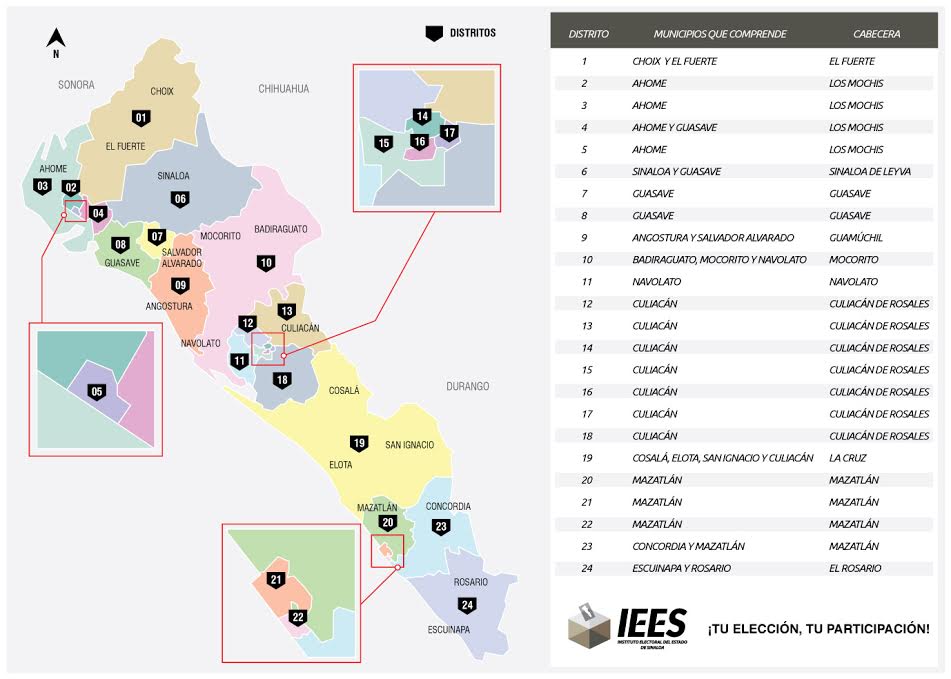 Esta es la nueva distritación electoral en Sinaloa Entre Veredas Esta es la nueva distritación electoral en Sinaloa Entre Veredas