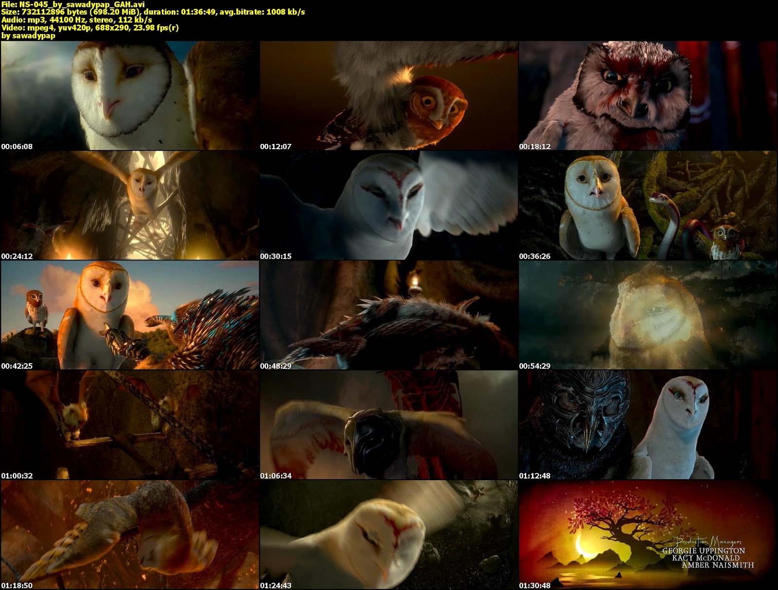 Ga'Hoole: La leyenda de los Guardianes [2010][DVDrip]