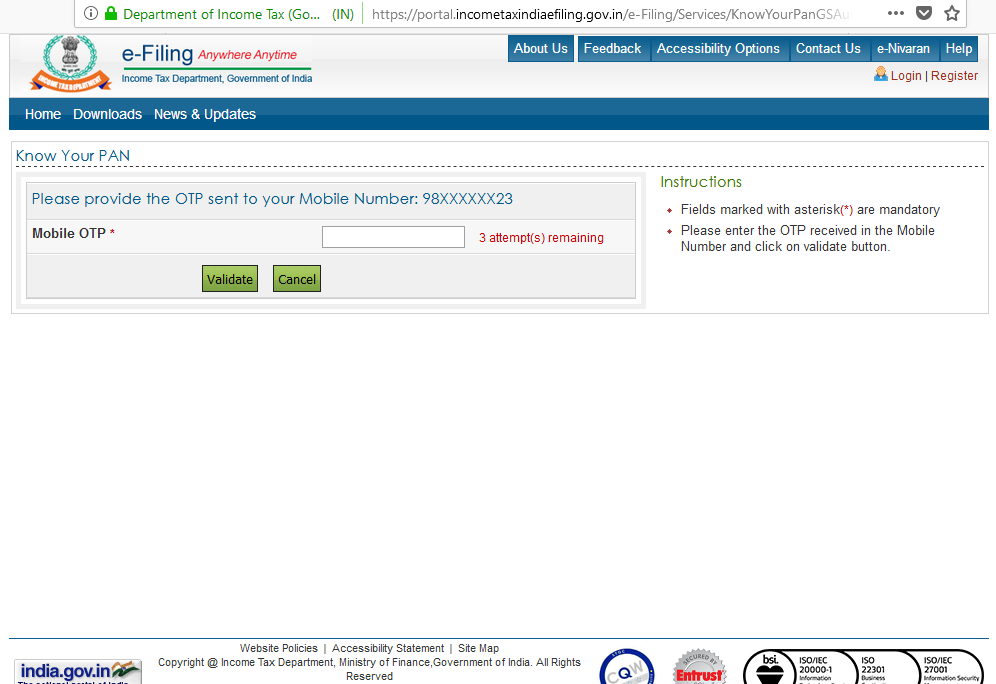 How to check pan card details using pan card number