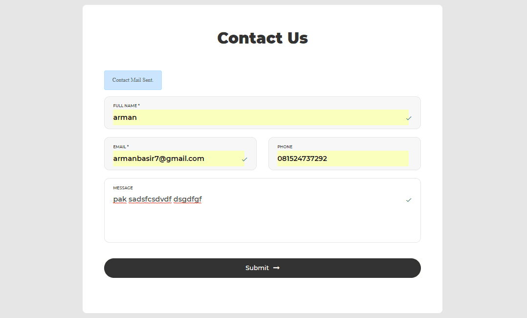 Membuat Contact Form Menggunakan Smtp Tutorialswb Belajar