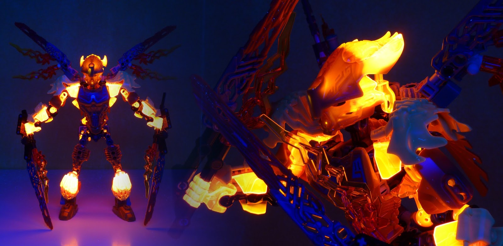 Rayque's Blog: [Lego] Black light - #71308 Tahu - Uniter of Fire, #71303 Ikir Creature of Fire