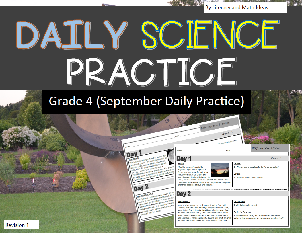 Literacy & Math Ideas: Daily Science Practice