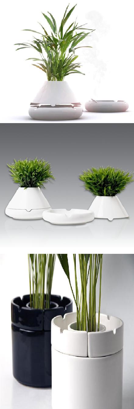  Flower  pot  and ashtray design 