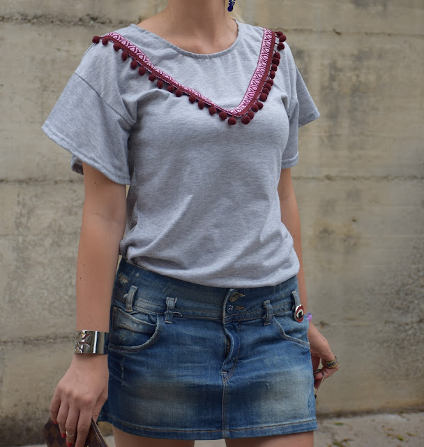 pompom t-shirt how to wear pompom t-shirt pompom t-shirt outfit mariafelicia magno fashion blogger color block by felym fashion bloggers italy italian fashion bloggers july outfits summer outfits