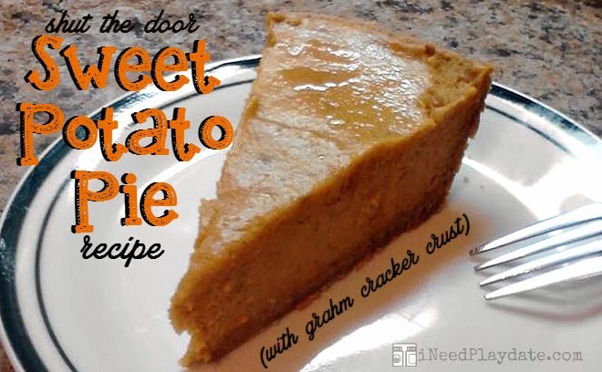 Shut the Door Sweet Potato Pie Recipe with a graham cracker crust