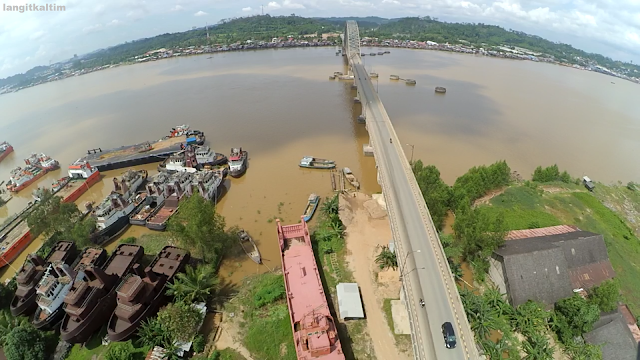 Indahnya Foto Udara Sekitar Jembatan Mahulu Samarinda