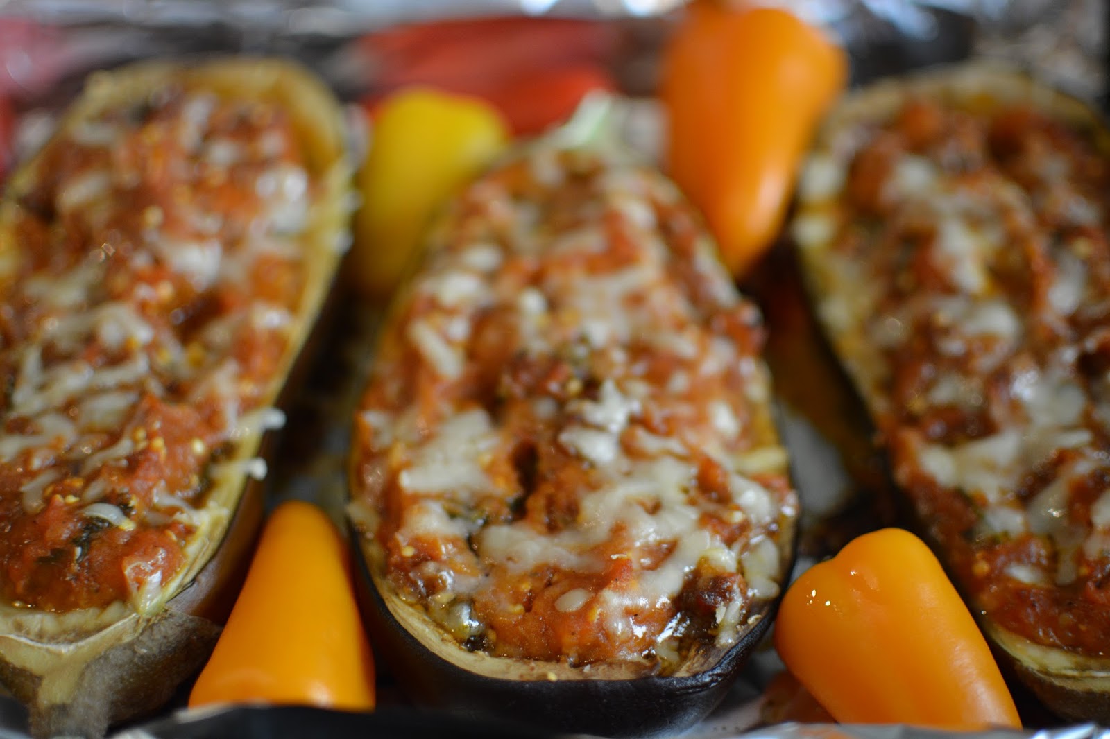 Mindful Bliss Eggplant stuffed with mince beef