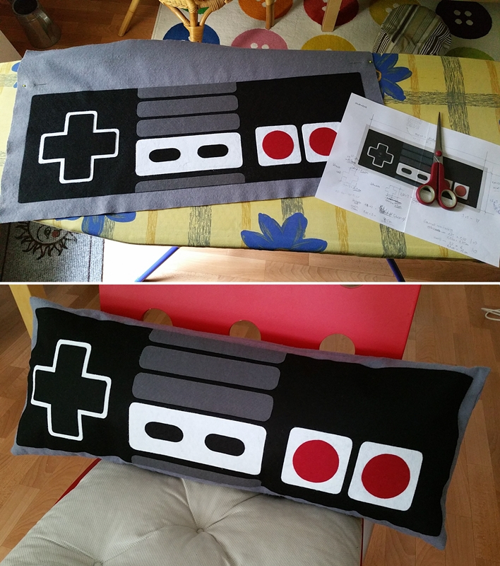 Paper Wool Yarn Nes Controller Pillow