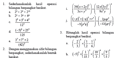 Contoh Soal Eksponen Kelas 10 Dan Pembahasannya Kurikulum 2013
