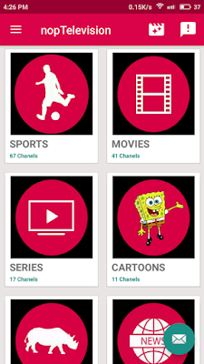 تطبيق Nop Television لمشاهدة القنوات المشفرة و متابعة المباريات للأندرويد