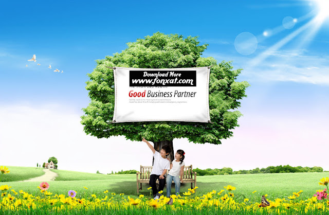 FREE PSD download : Panel design on a tree FREE PSD download : Panel design on a tree