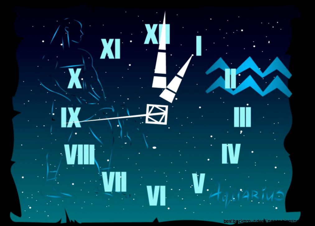 Themes amp Wallpaper 7art Aquarius Clock ScreenSaver Freeware