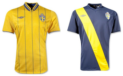 Sweden Home+Away Euro 2012 Kits (Umbro)