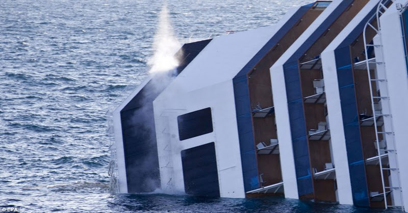 Inside view of sinking Costa Concordia cruise ship ~ Fun Bugs