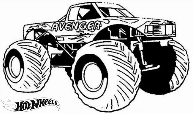 race car and monster truck coloring pages - photo #22