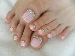 toe nail designs gel toenails natural pedicure rhinestone nails toes toenail pedicures rhinestones bling solution feet pedi manicure styles french