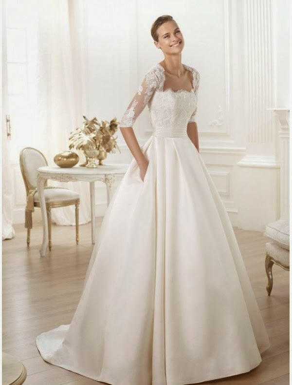 RainingBlossoms: Half Sleeves Wedding Dresses Are Good Choices for Winter