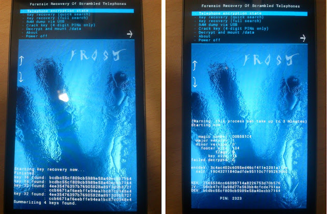 Researchers grab cryptographic keys from Frozen Android Phones