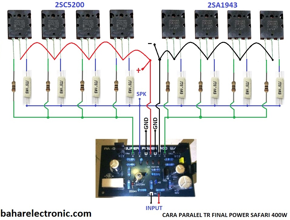 Cara Paralel Tr Final Power Safari 400W - Bahar Electronic