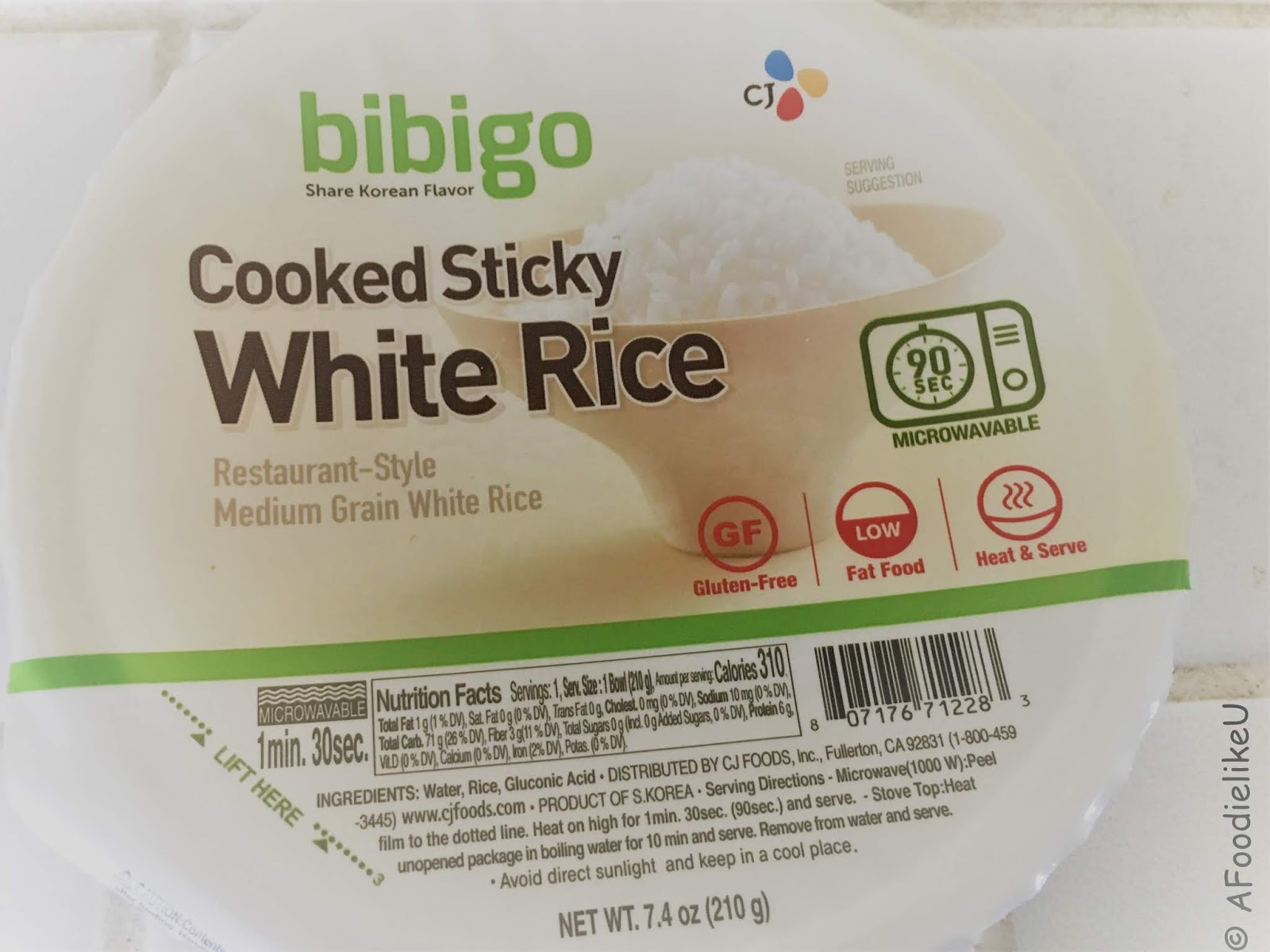 Afoodielikeu Bibigo Cooked Sticky White Rice Review