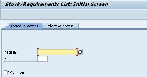 i Learn SAP: Stock Requirement List