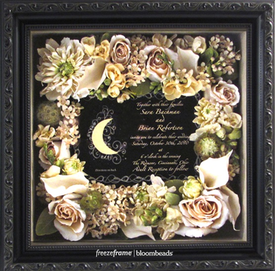 Frame Your Wedding Flowers April 2017 Shadowbox Of Preserved Wedding Flowers Www Freezeframeit