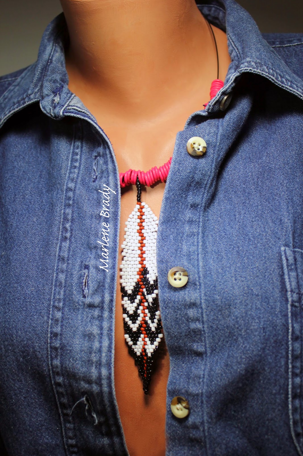 Marlene Brady Beaded Feathers