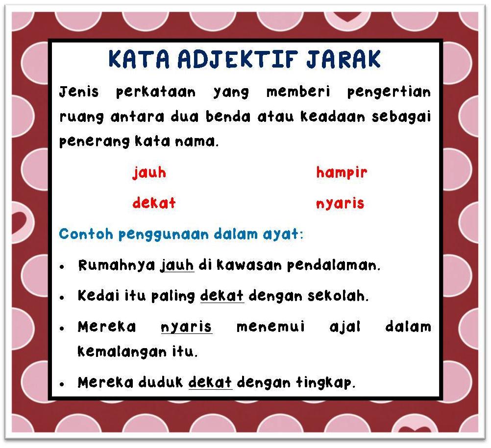 Kata Sifat Adjektif I Nota Bahasa Malaysia