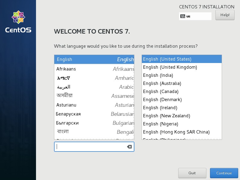 Sebuah gambar memperlihatkan cara instalasi CentOS 7