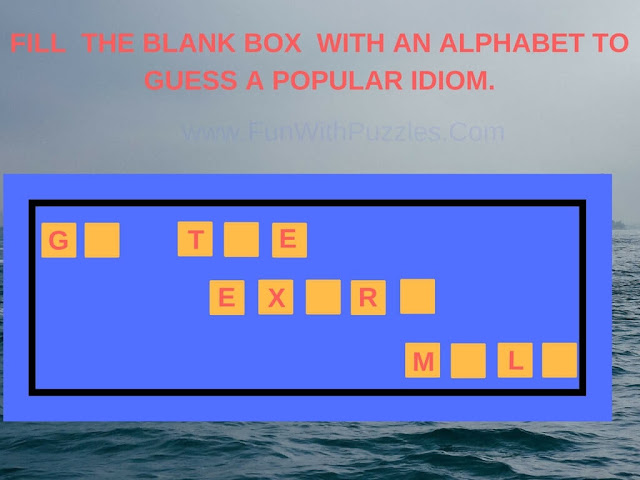 English Idioms Fill In Puzzle-3