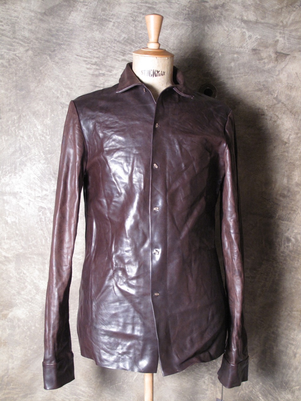 MA+ FW 12-13 TIGHT FITTED LEATHER SHIRT