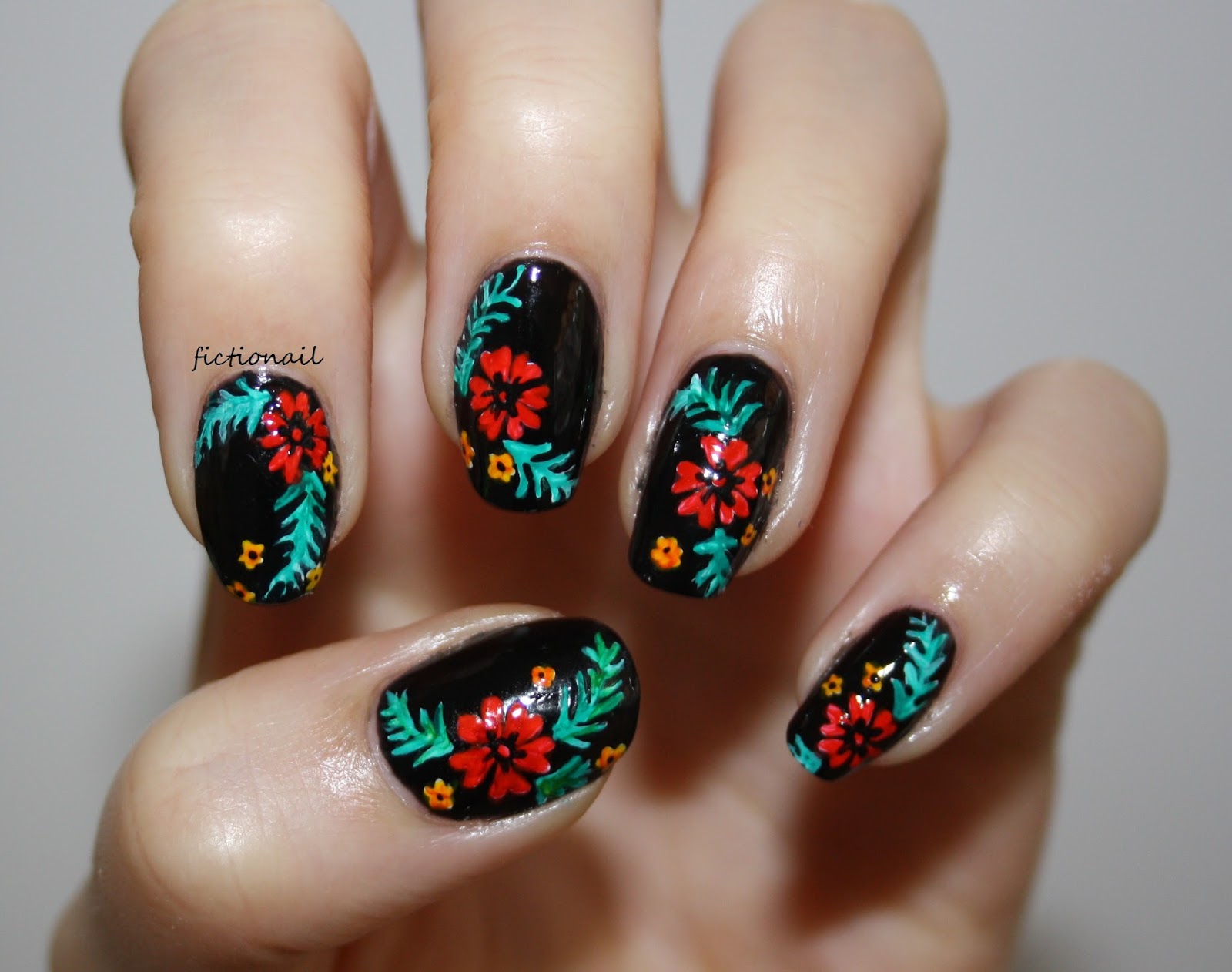 Tropical Flower Nails - wide 4