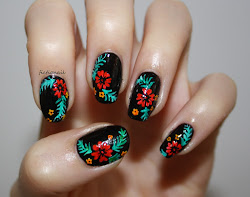 nails flowers tropical flower cheerful patterns perfect re