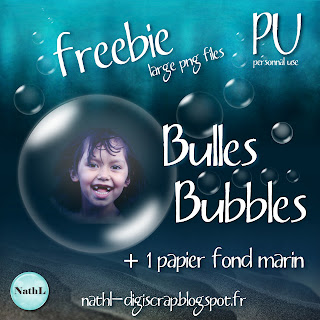 freebie bulles et papier fond marin de NathL