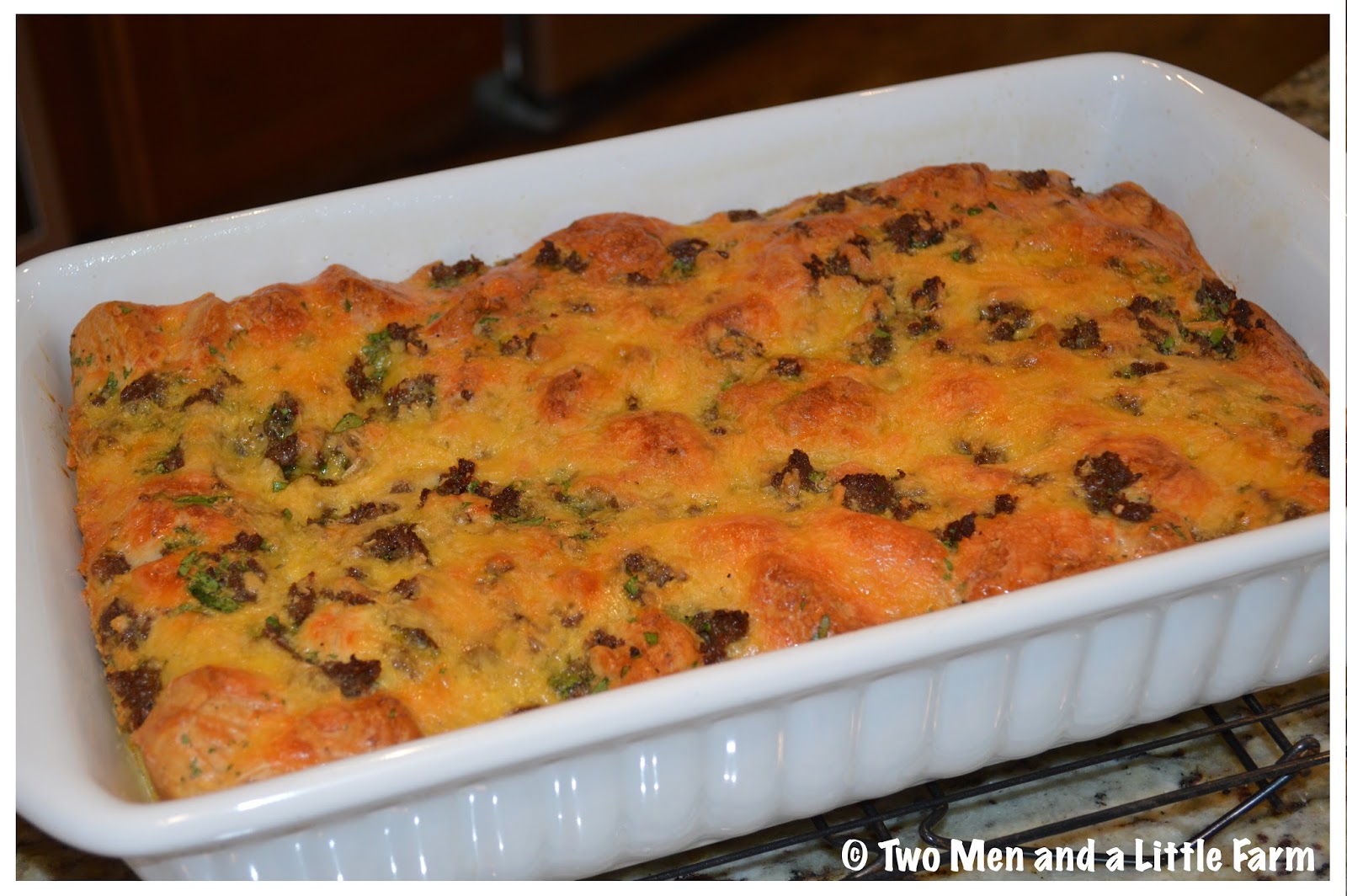 Two Men and a Little Farm BREAKFAST BISCUIT CASSEROLE RECIPE