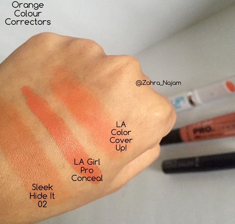Orange Colour Correcting Concealers Comparison Review That's a lot of