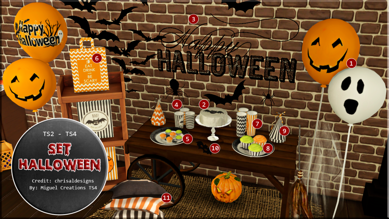 Sims 4 Ccs The Best Set Halloween By Victorrmiguellcreations