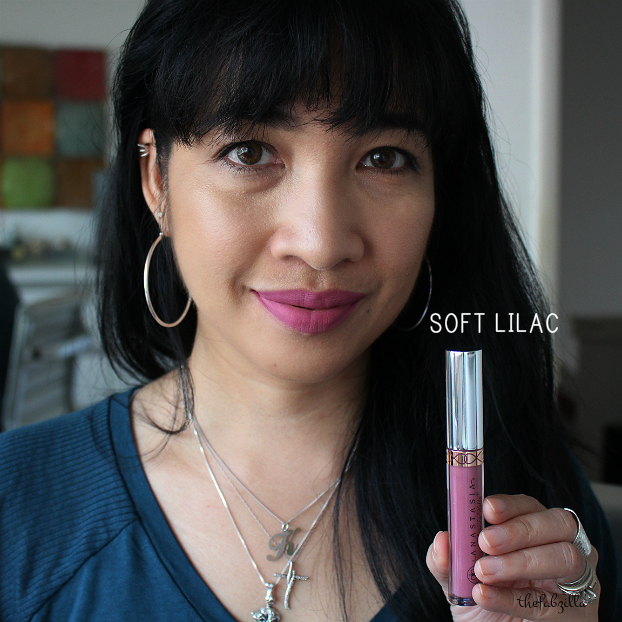 anastasia beverly hills liquid lipstick, review, swatch, vamp, soft lilac, pure hollywood, bloodline, vintage, how to wear liquid lipstick