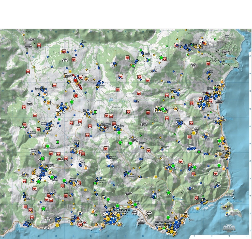 DayZ Chernarus Map Printable