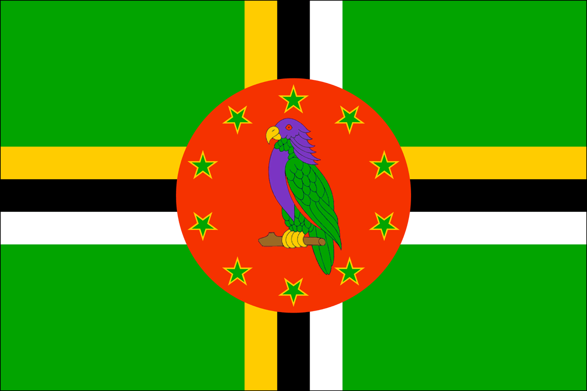 National Flag of Djibouti, Dominica, Dominican Republic, Ecuador, Egypt