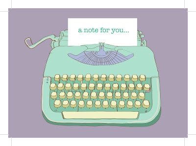FREEBIES  //  TYPEWRITER NOTE CARDS, Oh So Lovely Blog