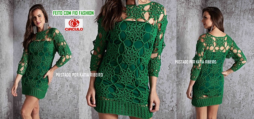 vestido de croche circulo
