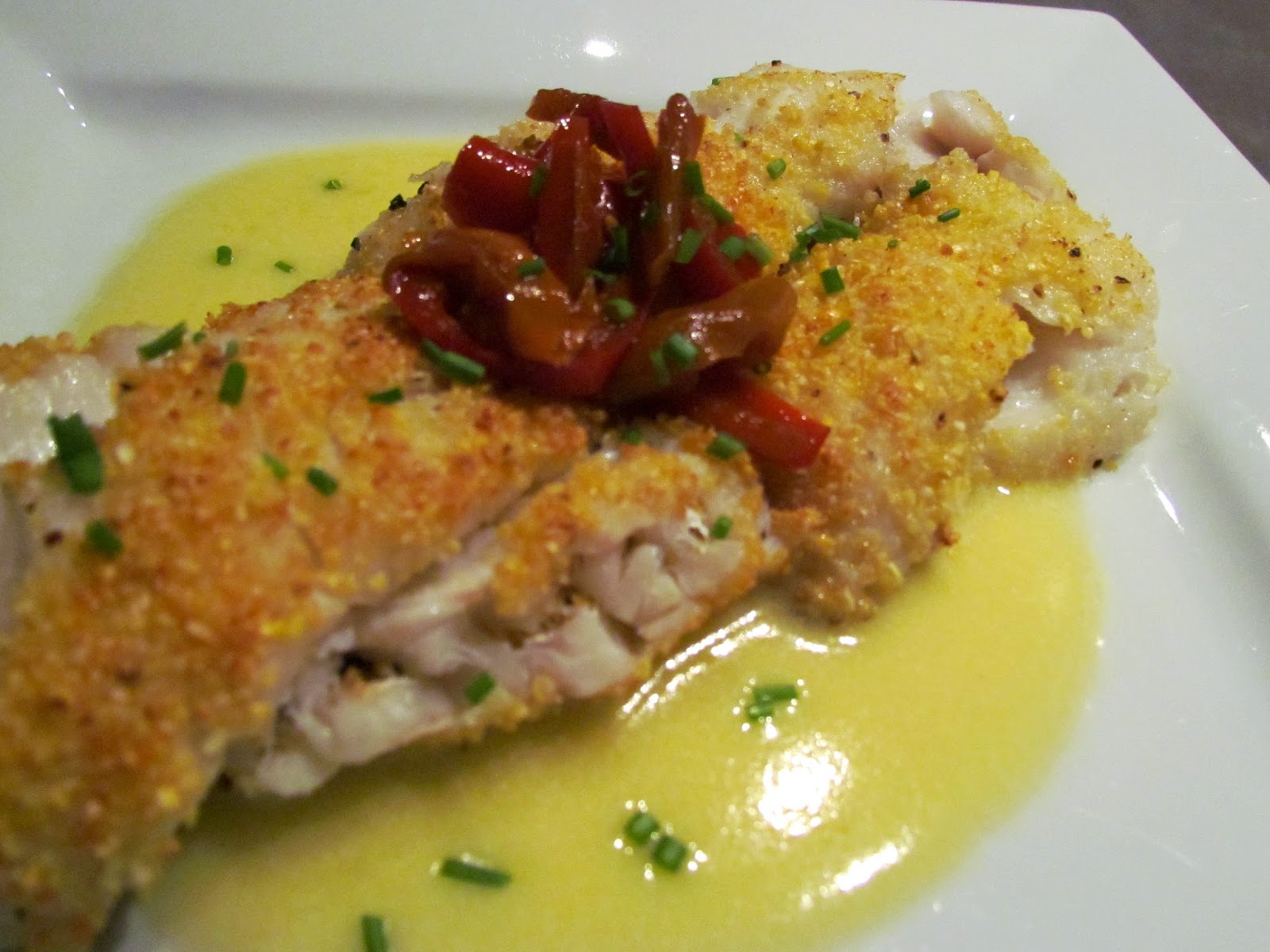a second glance. Cornmealcrusted cod with beurre blanc and slow