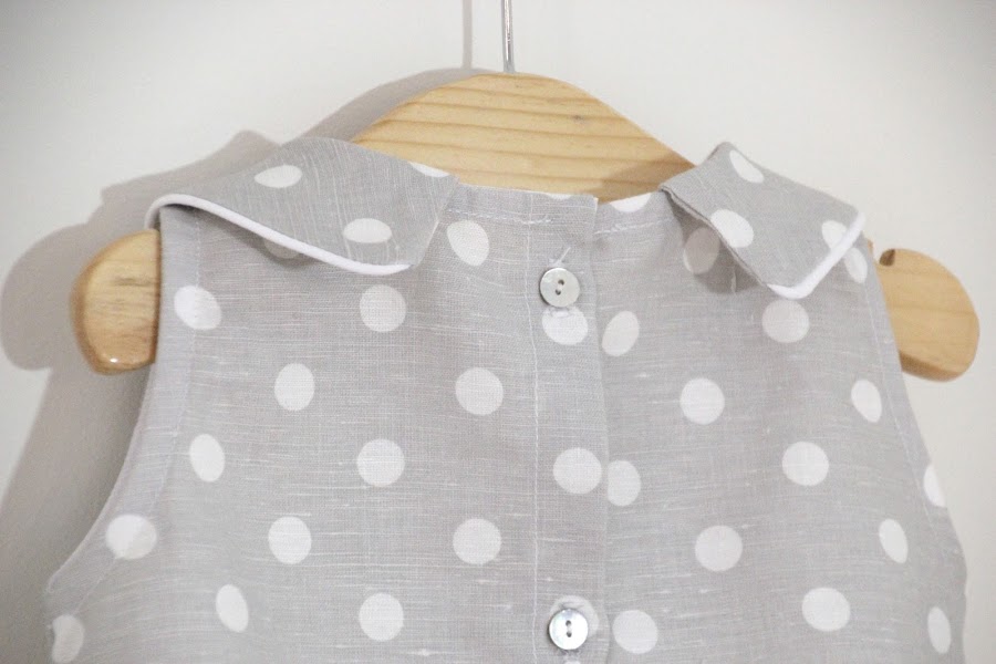 Tutorial y patrones ropa para bebe: Pelele o ranita de lunares para bebe DIY. Blog costura y blog diy