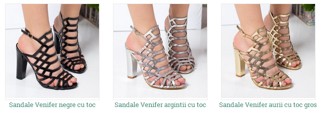 sandale cu toc gros, aurii, argitnii de coazie elegante sandale cu toc gros, aurii, argitnii de coazie elegante