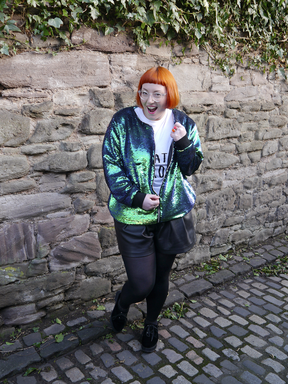 Sequin Bomber Jacket by Isolated Heroes Isolated Heroes, Styled by Helen, Dundee designer, Scottish designer, Scottish blogger, Independent designer, street style, sequined outfit, mermaid sequins, mermaid sequin bomber jacket