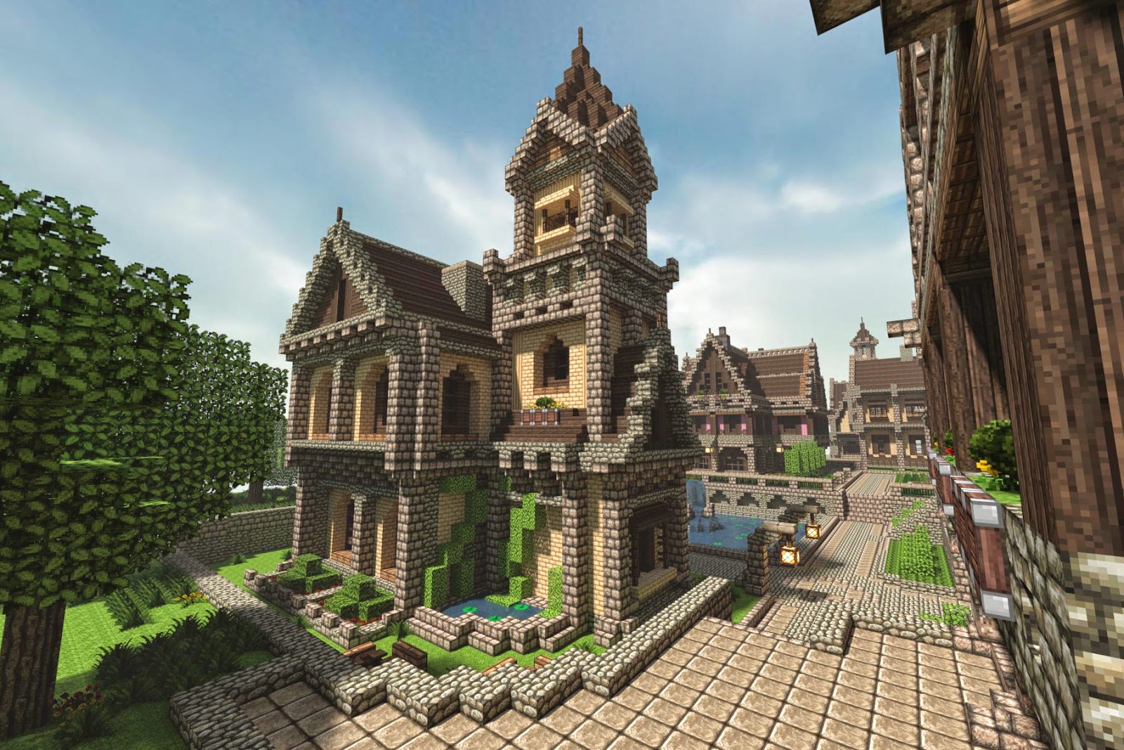 Casas medievais com um toque de - Ideias pro Minecraft